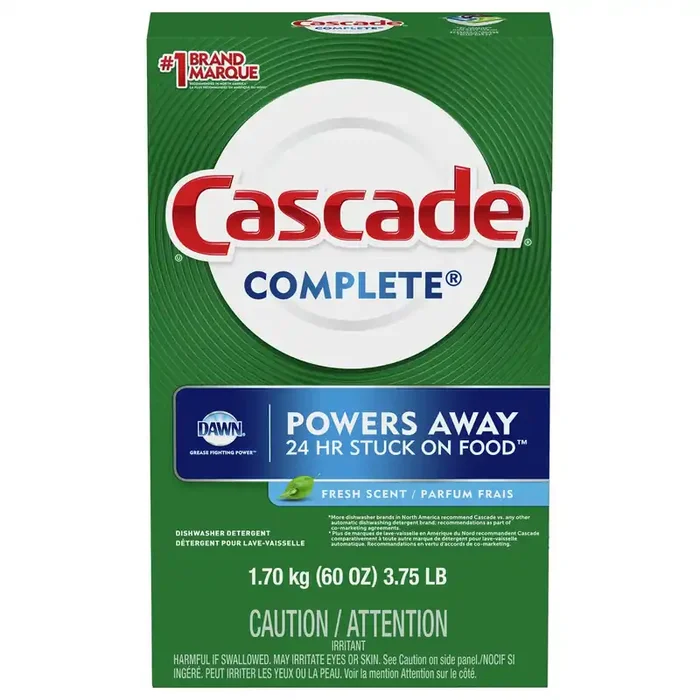 Cascade Powder Dishwasher Detergent, Fresh Scent, 60 ounces
