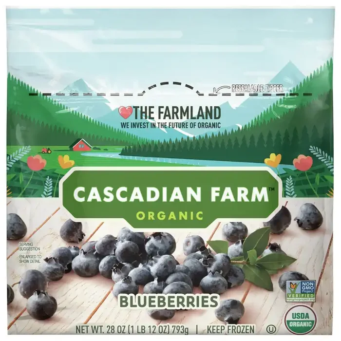 Cascadian Farm Organic Blueberries, Frozen Fruit, 28 oz.