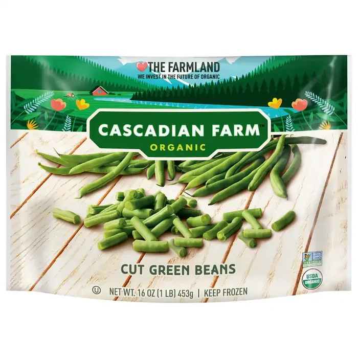 Cascadian Farm Organic Cut Green Beans, Frozen Vegetables, Non-GMO, 16oz