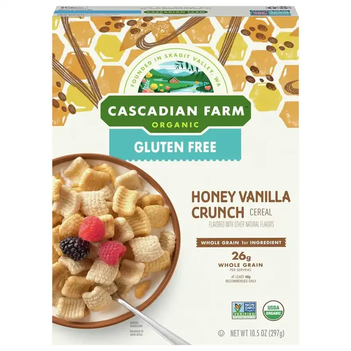Cascadian Farm Organic Gluten Free Honey Vanilla Crunch Cereal, 10.5 oz.