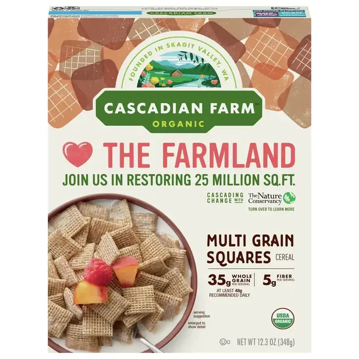 Cascadian Farm Organic Multi Grain Squares Cereal, 12.3 oz.