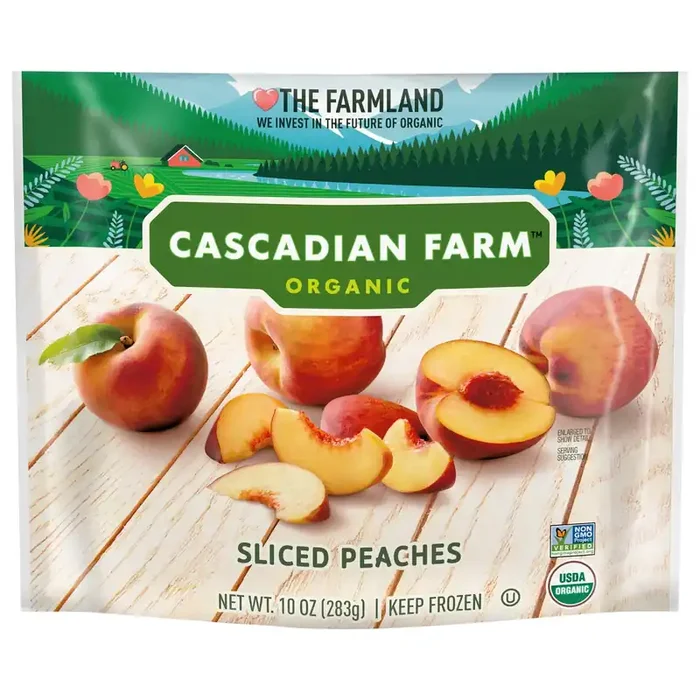 Cascadian Farm Organic Sliced Peaches, Premium Frozen Fruit, Non-GMO, 10 oz