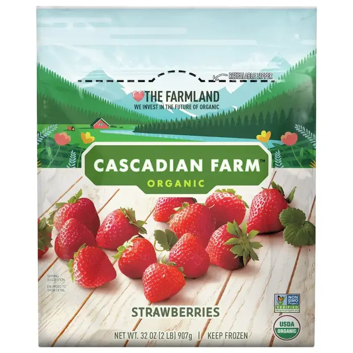 Cascadian Farm Organic Strawberries, Premium Frozen Fruit, Non-GMO, 32 oz