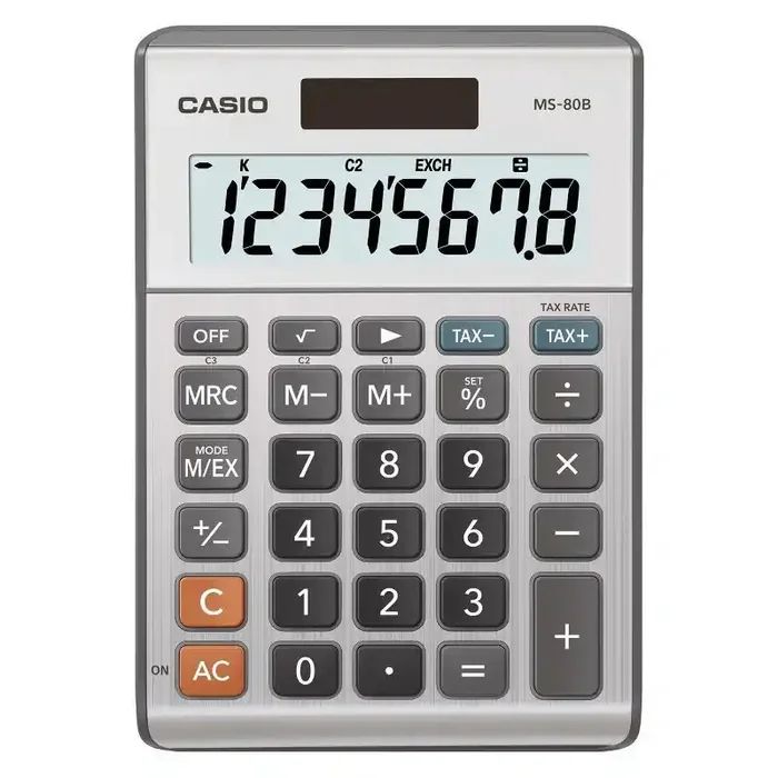 Casio Basic 8-Digit Desktop Calculator – Gold (MS-80B)