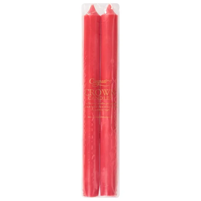 Caspari 10 Inch Red Duet Crown Candles 1 ea
