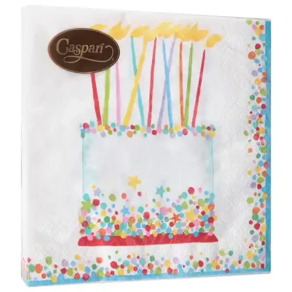Caspari Birthday Cake Triple-Ply Napkins