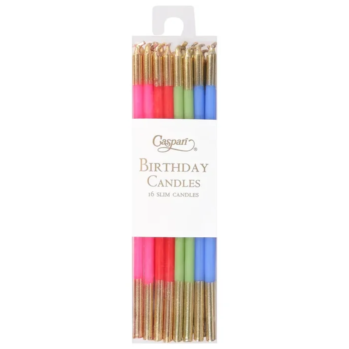 Caspari Candles-Mixed Brights