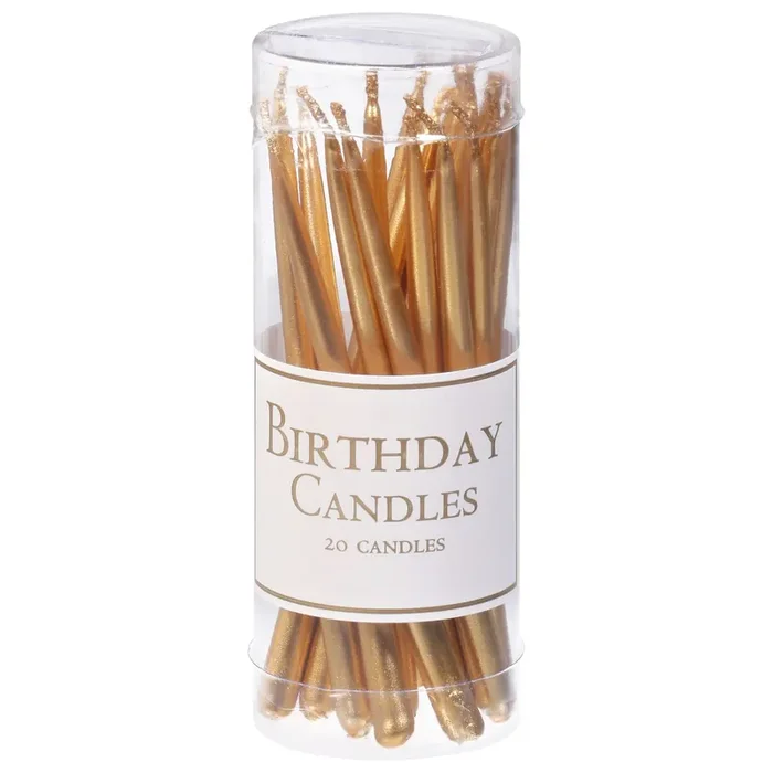 Caspari Gold Birthday Candles 20 ea