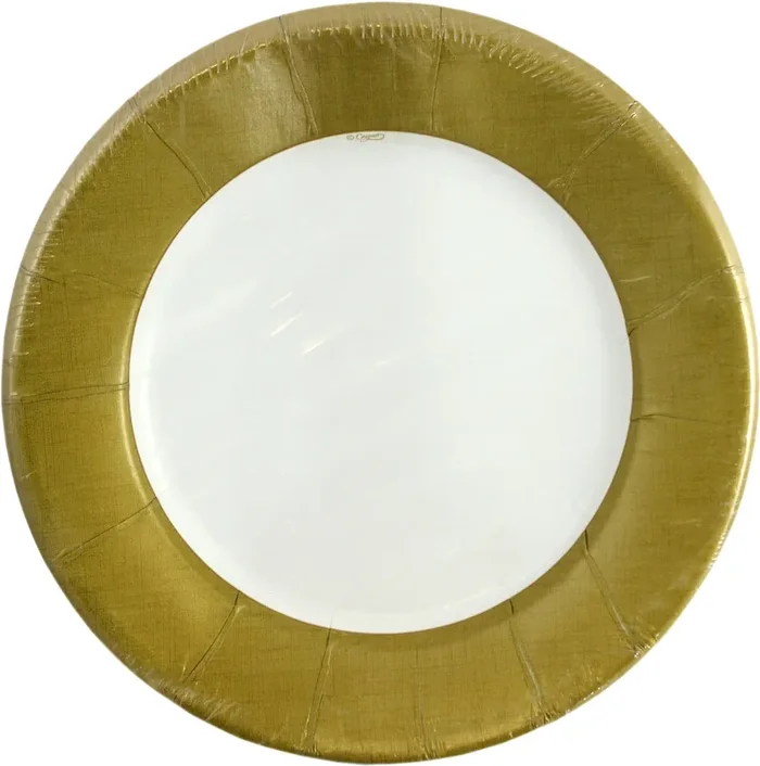 Caspari Gold Linen Salad Plate