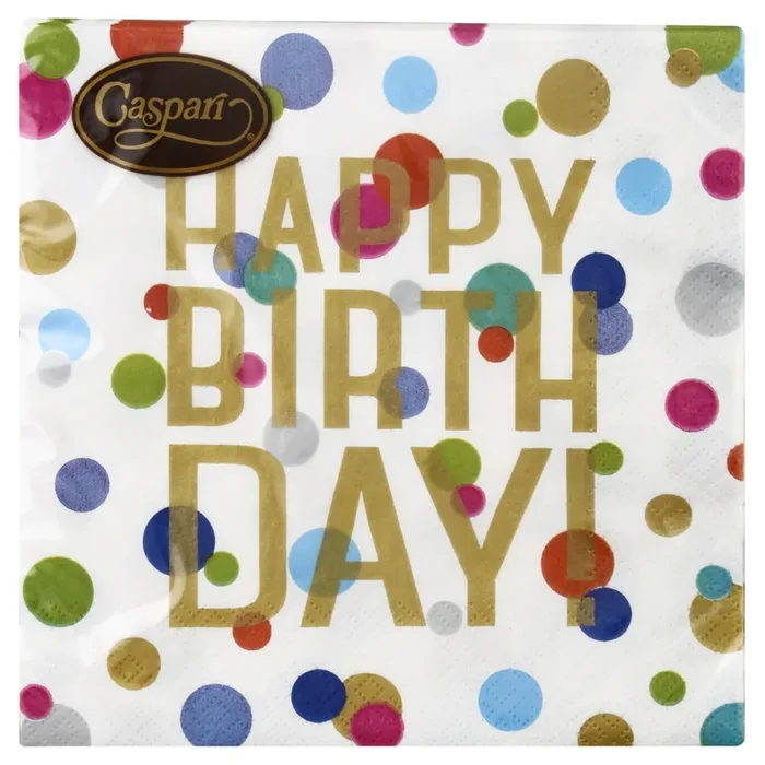 Caspari Napkins Confetti Happy Birthday 3-Ply