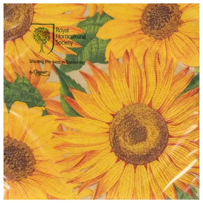 Caspari Sunflowers 3-Ply Cocktail Napkins