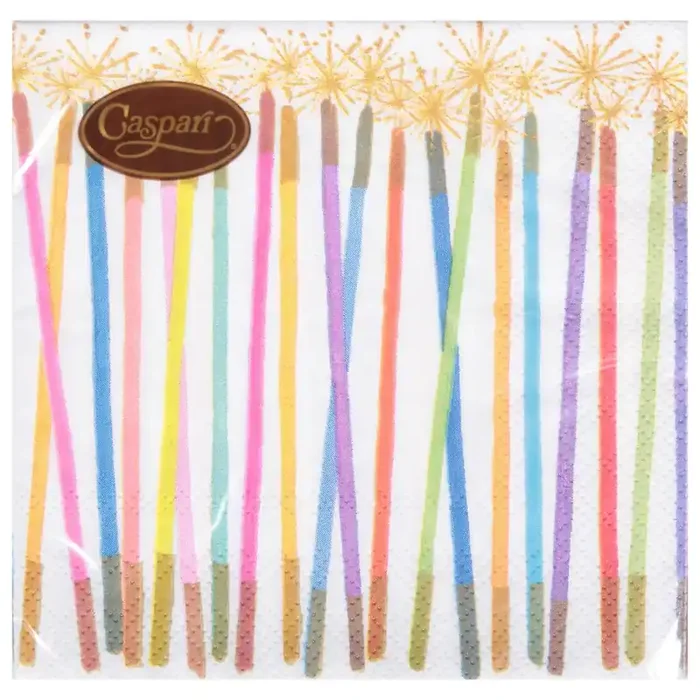 Caspari Triple-Ply Candles Napkins 20 ea