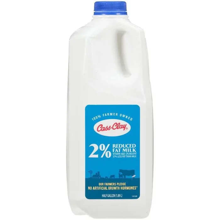 Cass Clay 2% Milk – 0.5gal
