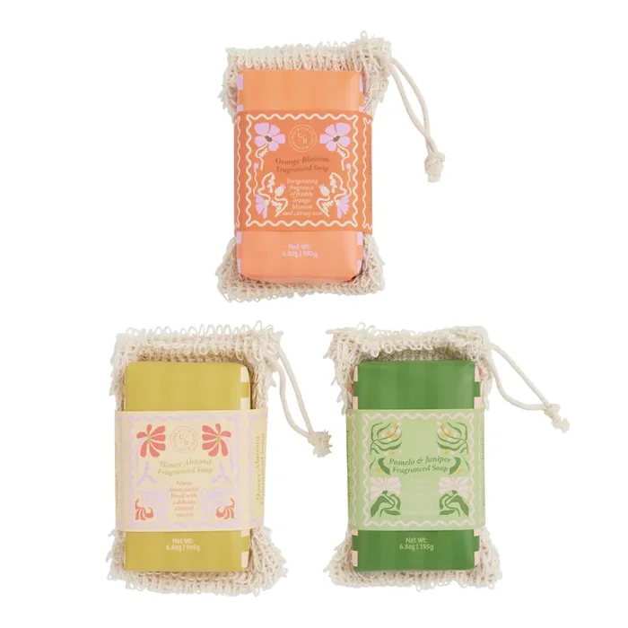 Castelbel Wavy Garden Bar Soap With Wash Pouch