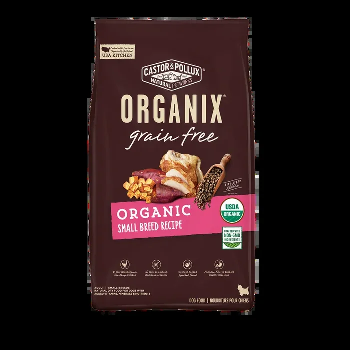Castor & Pollux Castor and Pollux ORGANIX Grain Free Small Dog Food Recipe, Organic Dog Food – 10 lb Bag