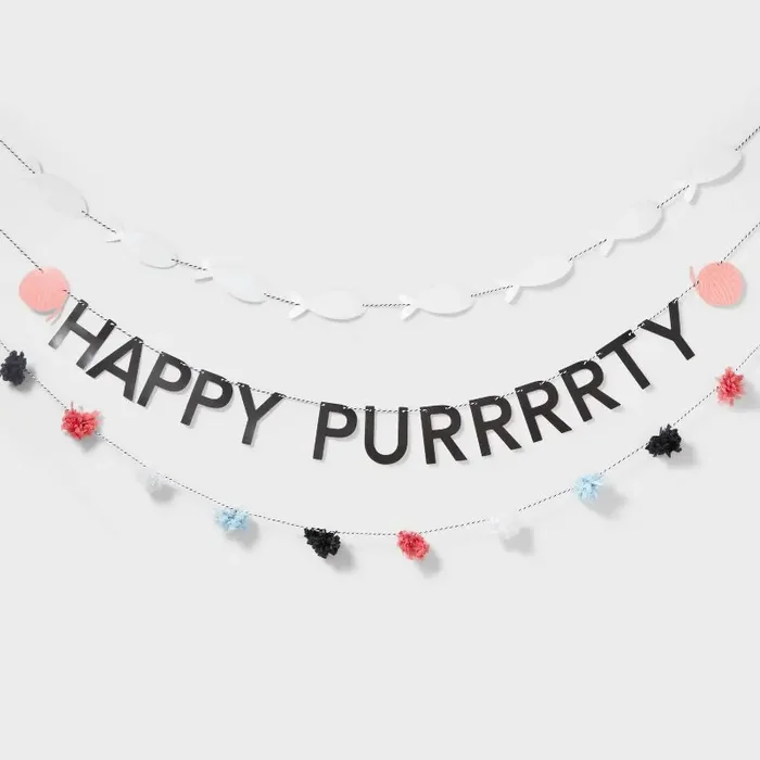 Cat Birthday Party Banner Spritz™