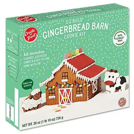 Cat Gingerbread Barn Cookie Kit