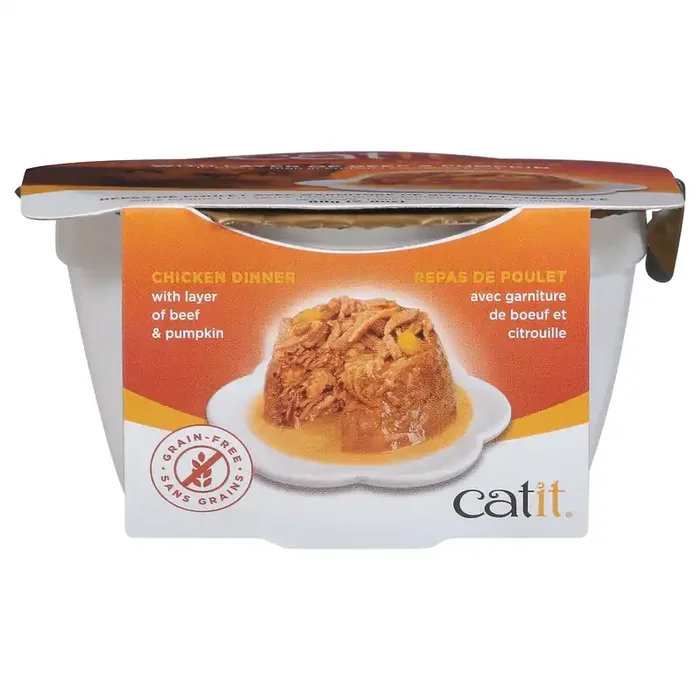 Cat It Grain Free Chicken Dinner with Layer of Beef & Pumpkin Cat Food 2.8 oz