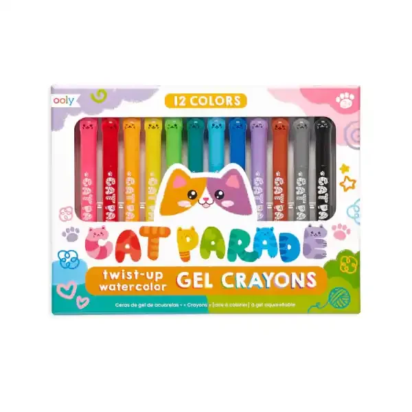 CAT PARADE GEL CRAYONS S/12