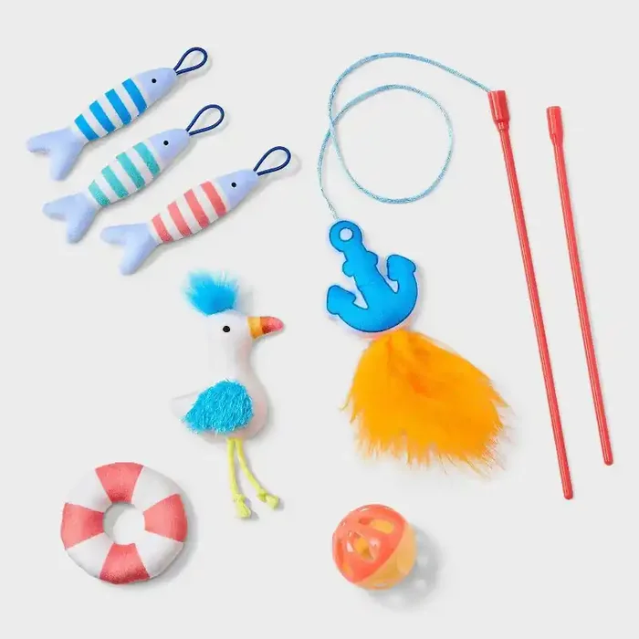 Cat Wand Plush Toy Set – 7pc – Boots & Barkley™