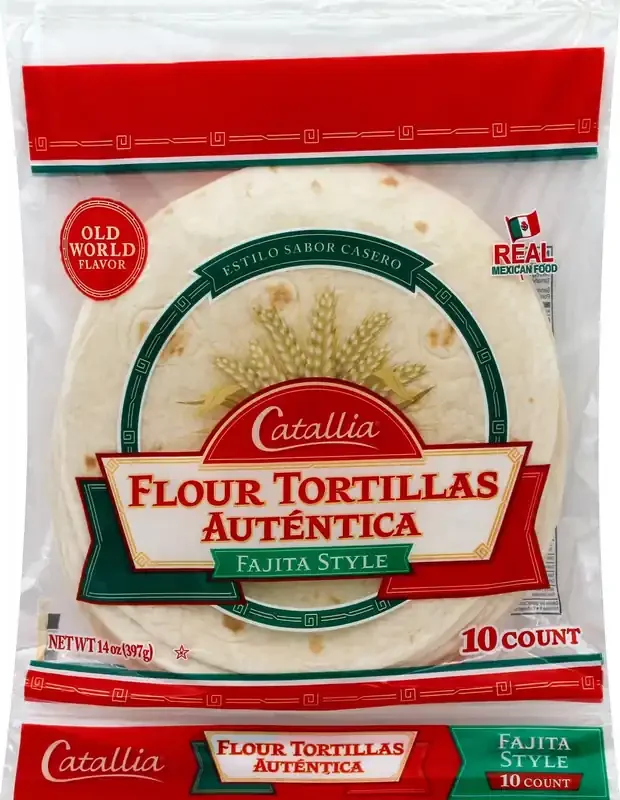 Catallia Tortillas, Flour, Fajita Style, 10 Each