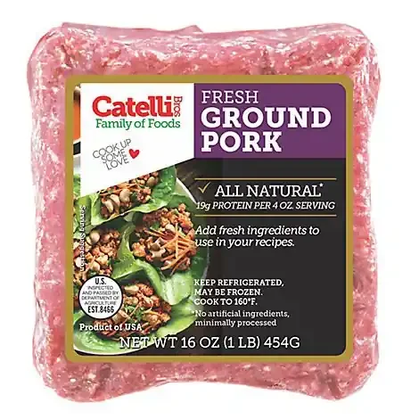 Catelli Bros Ground Pork Brick 16 Oz – 16 OZ