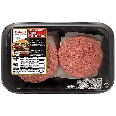 Catelli Brothers Wagyu Ground Beef Burgers 75/25 16 Oz – 16 OZ