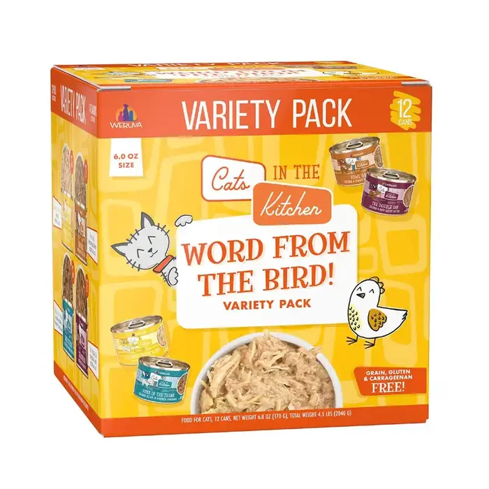Cats in the Kitchen Originals Word From the Bird! Variety Pack Wet Cat Food, 6 oz., Count of 12