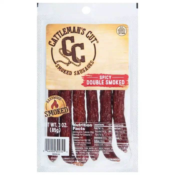 Cattleman‘s Cut Spicy Double Smoked Sausages 3 oz