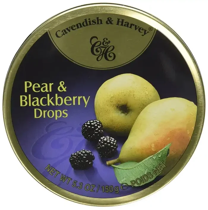 Cavendish & Harvey Cavendish Fruit Drops Tin – Pear & Blackberry