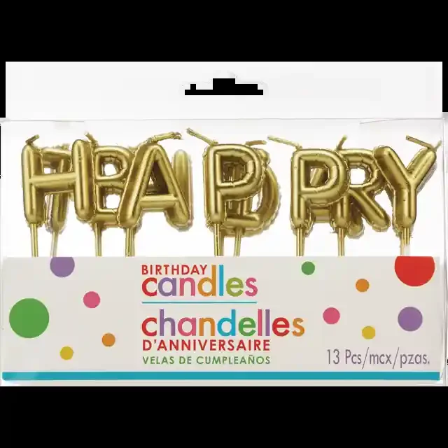 Cc – Candle Happy Birthday Gold