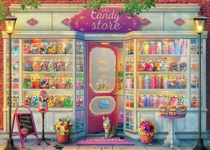 Ceaco Shop Windows Candy Store Puzzle