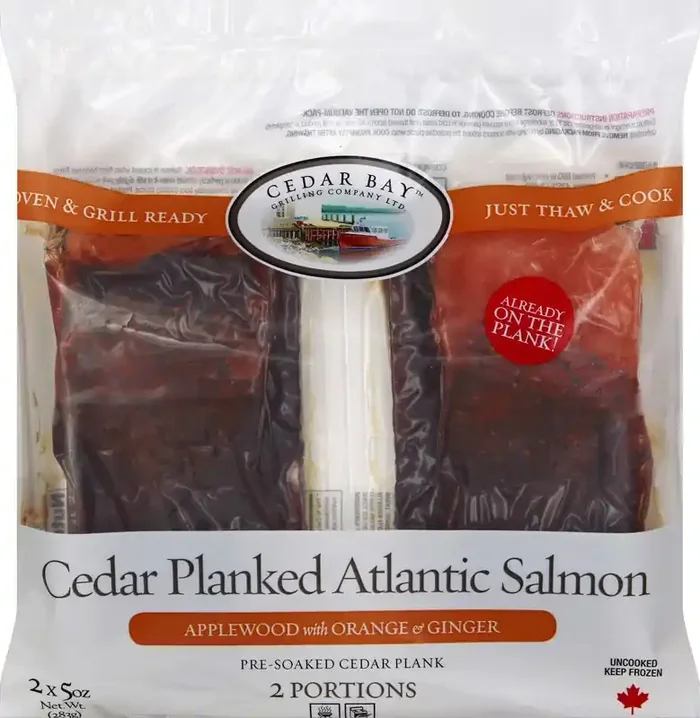 Cedar Bay Salmon, Atlantic, Applewood with Orange & Ginger, Cedar Planked