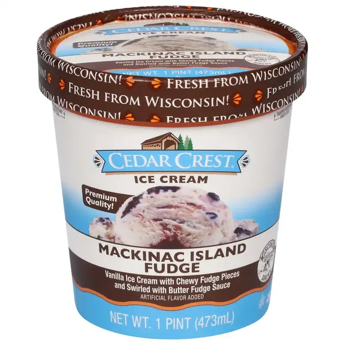 Cedar Crest Mackinac Island Fudge Ice Cream 1 pt