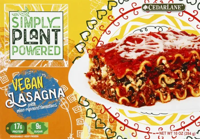 Cedarlane Simply Plant Powered Vegan Lasagna with Vine-Ripened Tomatoes 10 oz