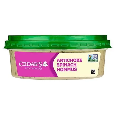 Cedars Artichoke Spinach Hommus – 8 Oz