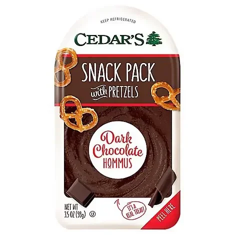 Cedars Drk Choc Hommus W/ Pretzels – 3.5 Oz