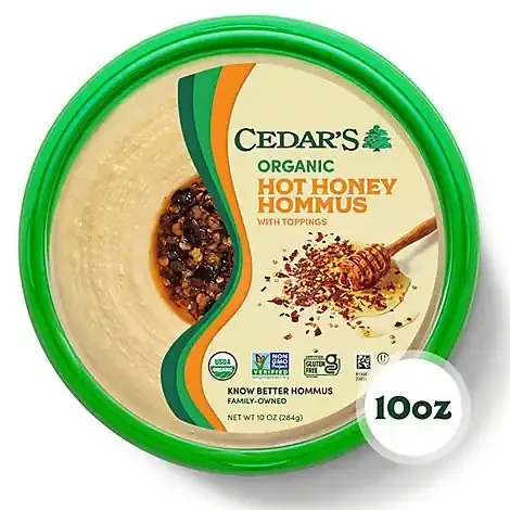 Cedars Organic Hot Honey Hommus – 10 Oz