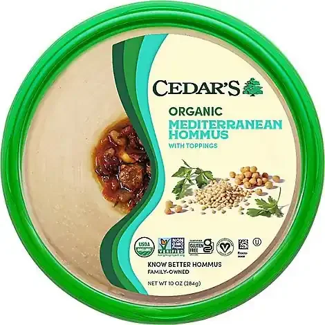 Cedars Organic Mediterranean Hommus – 10 Oz