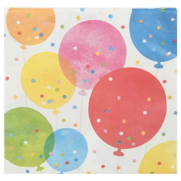 Celebrations 2 Ply Confetti Balloons Napkins 16 ea
