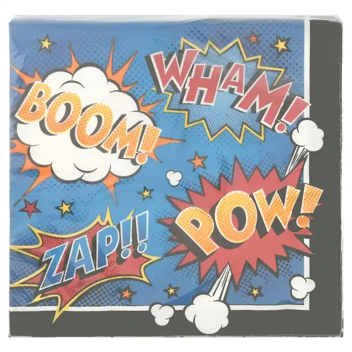 Celebrations Creative Converting Superhero Slogn Lunch Napkins