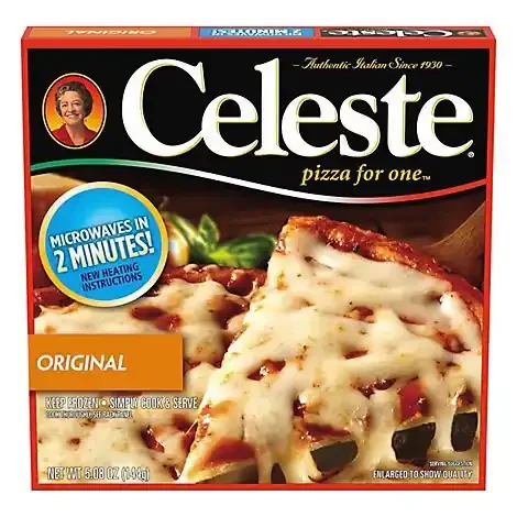 Celeste Original Cheese Pizza For One Individual Microwavable Frozen Pizza – 5.08 Oz