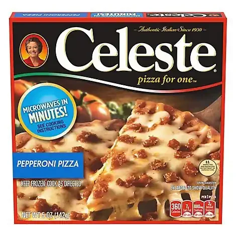 Celeste Pepperoni Individual Microwavable Frozen Pizza – 5 Oz