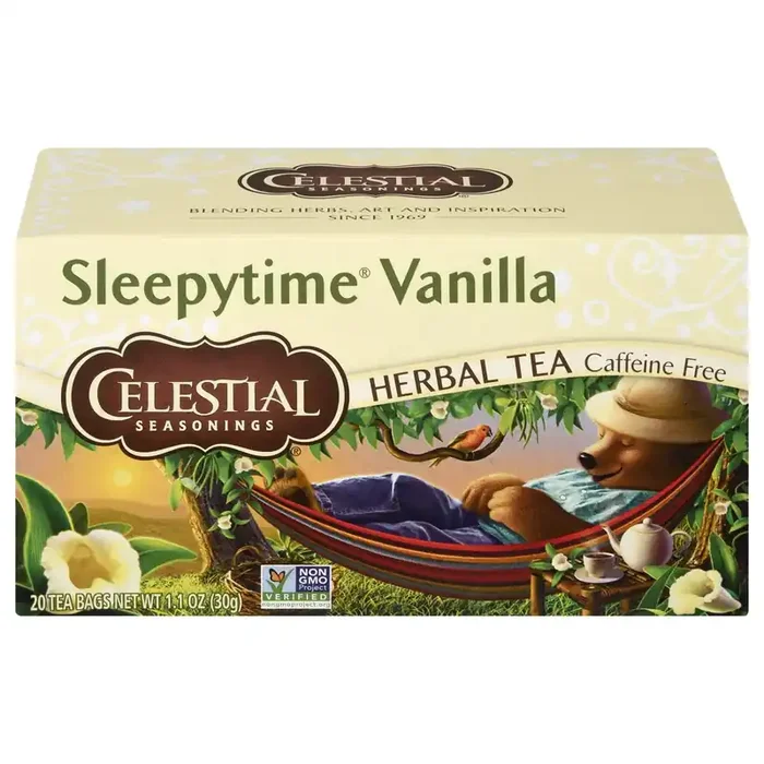 Celestial Seasonings Caffeine Free Tea Bags Sleepytime Vanilla Herbal Tea 20 ea