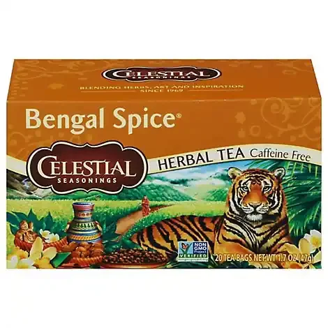Celestial Seasonings Herbal Tea Bags Caffeine Free Bengal Spice 20 Count – 1.7 Oz