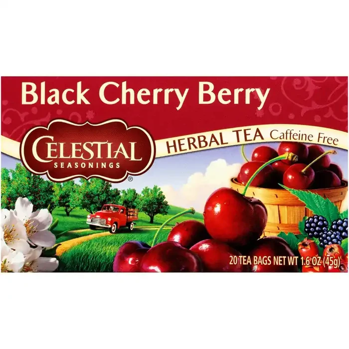 Celestial Seasonings Herbal Tea, Caffeine Free, Black Cherry Berry, Bags – 20 ct