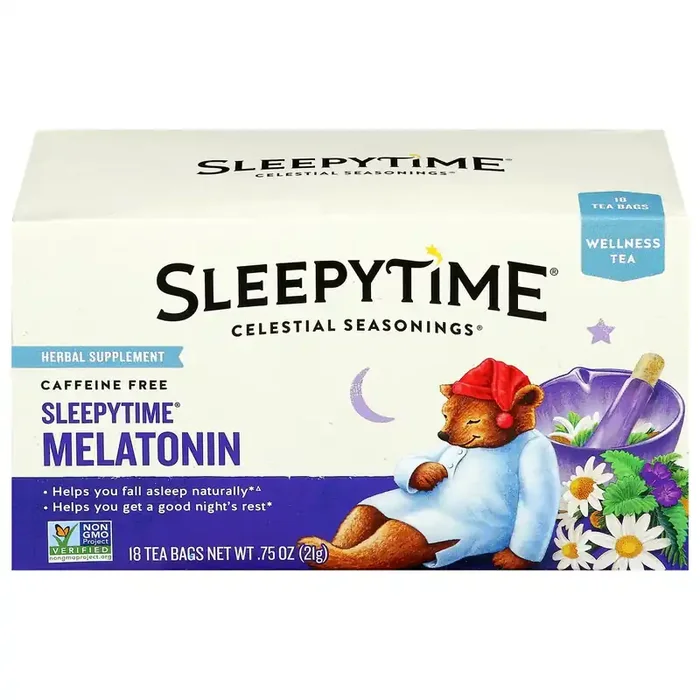 Celestial Seasonings Sleepytime Caffeine Free Melatonin Wellness Tea 18 Tea Bags
