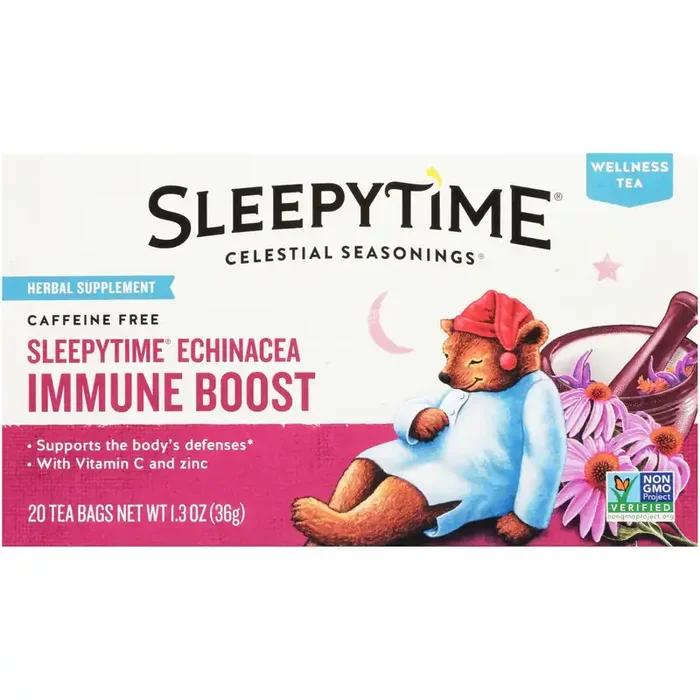Celestial Seasonings Sleepytime Echinacea Immune Boost Herbal Supplement Tea Bags 20 ct Box