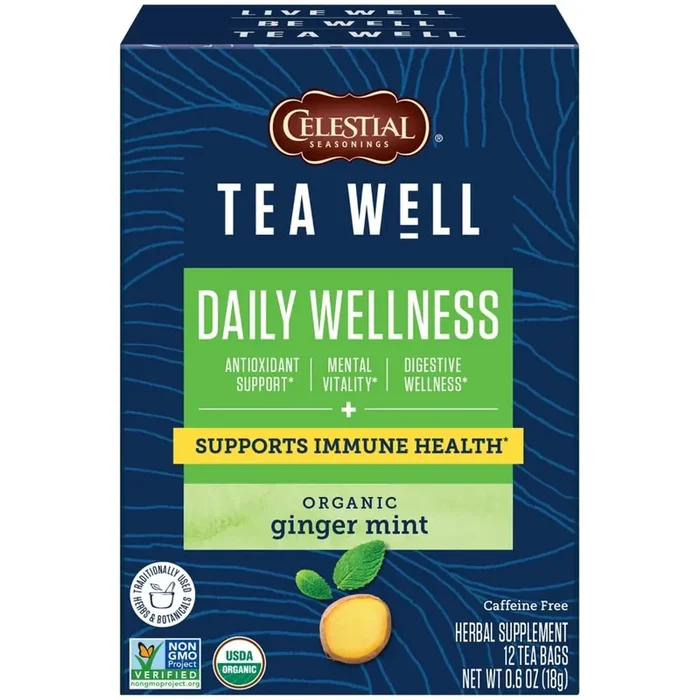 Celestial Seasonings Tea Well Ginger Mint Herb Tea