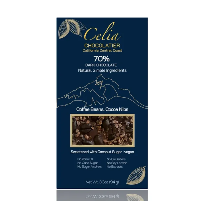 Celia Chocolatier 70% Dark CC 3.4 oz